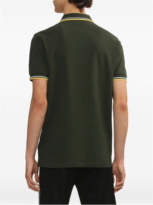 Polo uomo M3600 manica corta verde/giallo FRED PERRY | M360005B